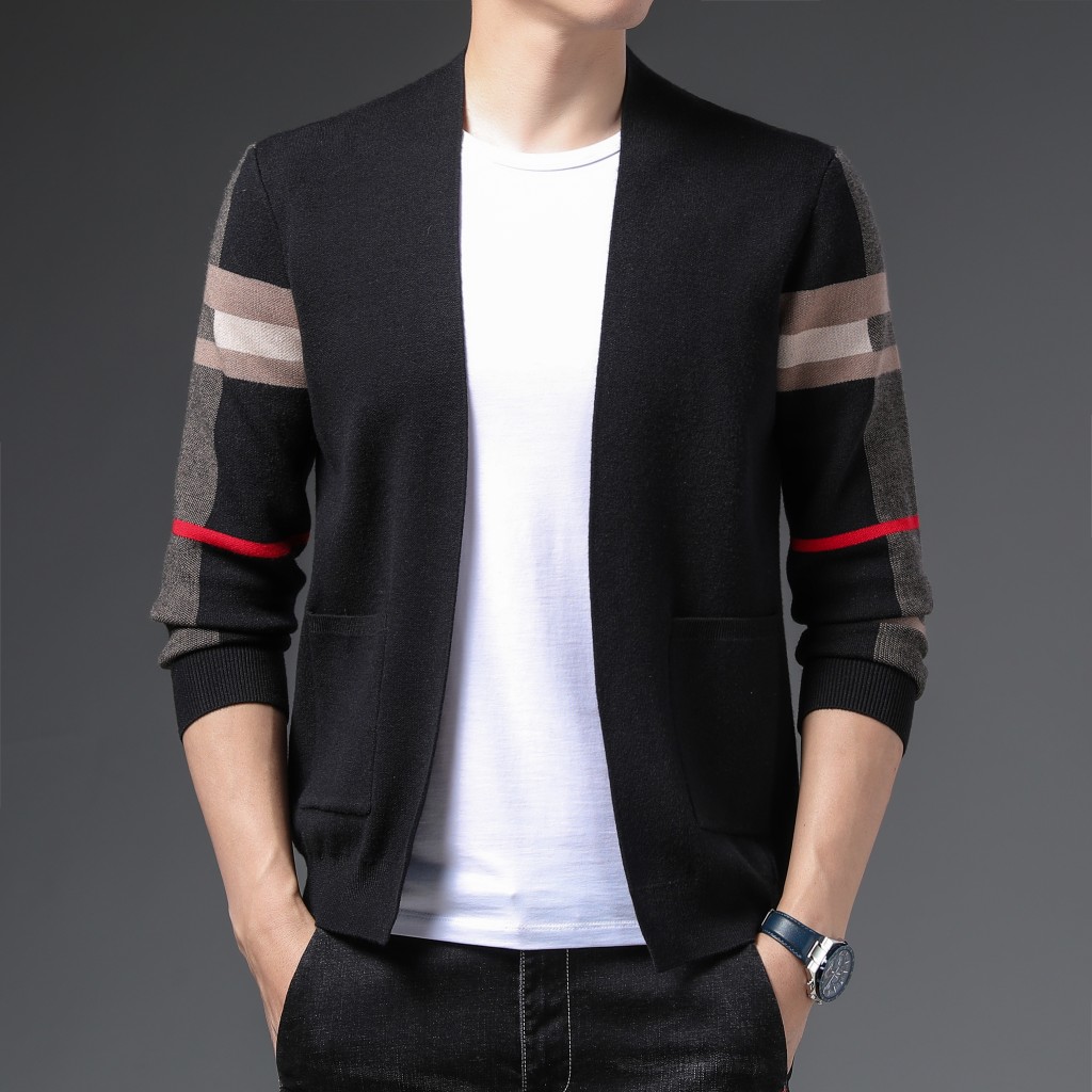

Men's Sweaters Cardigan Geometric Casual Asian Size C005