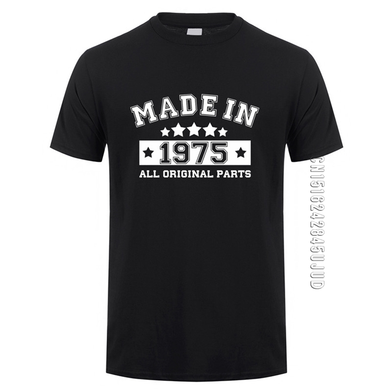 

Made In 1975 Men T Shirt Summer Cotton O Neck Birthday Gift Tshirt Tops Funny Man T-shirts 210707, Irish green