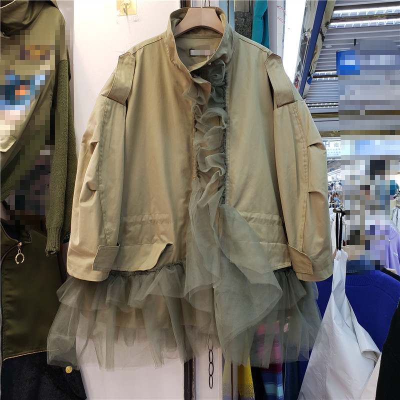 

women's jackets [ewq] corÃ©ia chique outono nova moda solto cordÃ£o fino fio feitiÃ§o gaze emendado blusÃ£o casaco feminina 16e3659 7l89, Black;brown