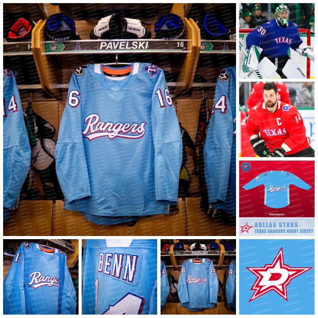 

Joe Pavelski Dallas Jamie Benn Stars Texas Miro Heiskanen Rangers Night jersey Roope Hintz Jason Robertson Ryan Suter Denis Gurianov Tyler S, Black;red