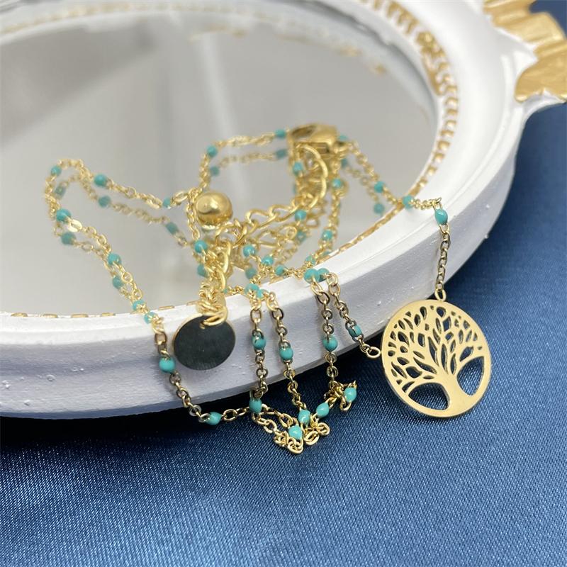 

Pendant Necklaces 100% Stainless Steel Exquisite Round Tree Of Life Necklace Women's Engagement Fashion Jewelry Recommendation