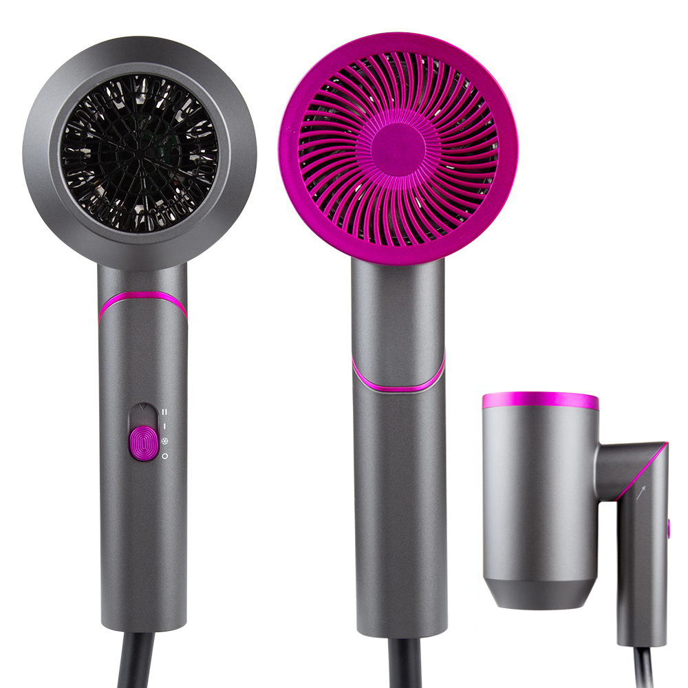 

Hair Dryer 2000W Portable Handle Seamless Folding Household Hair Dryer Strong Wind Air Cold/Hot Air Diffuser Fast Dry