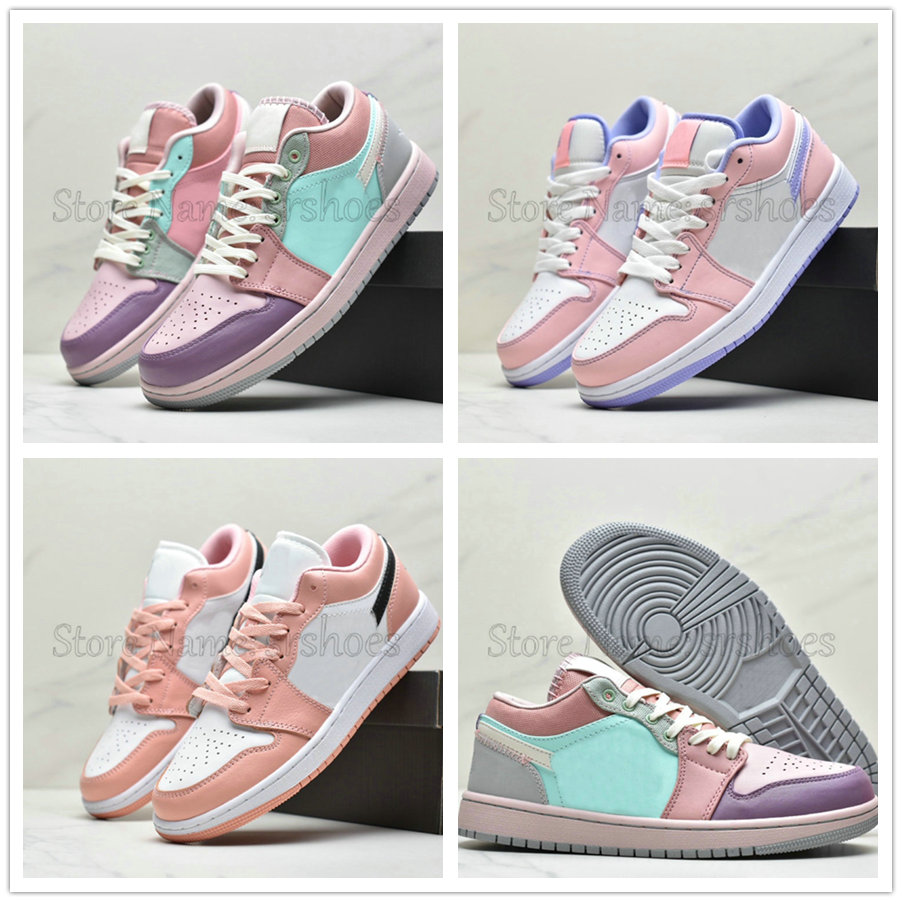 

1 Low Multi Pastel SE Women 1s Jumpman Arctic Punch Purple Pulse Designer Shoes Basketball Sneakers Multicolor Trainer Sports Sneaker, Customize