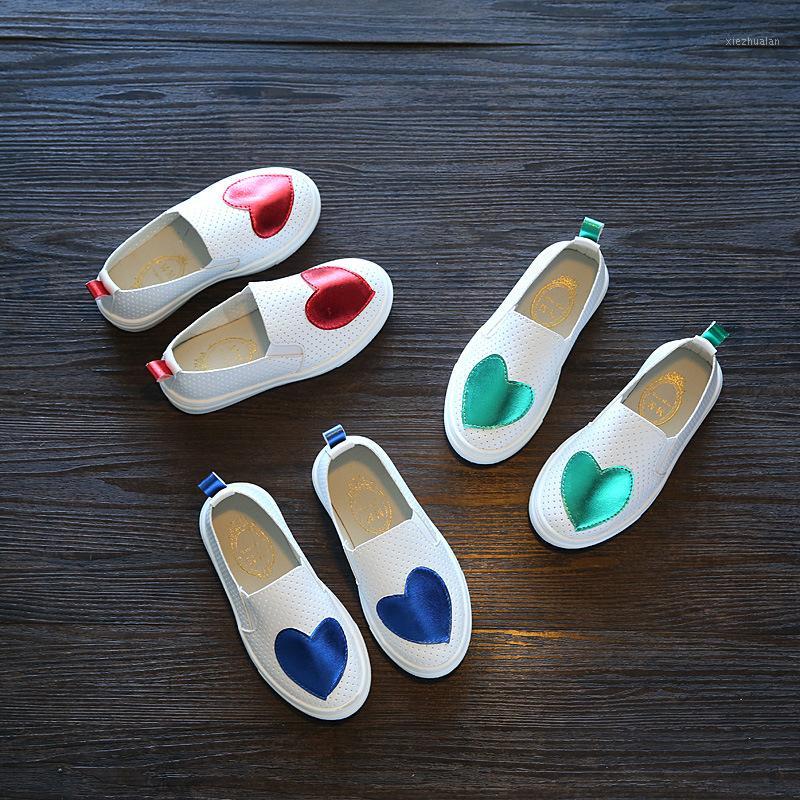 

Children Little Girls School White Single Leather Shoes For Kids Girls Slip-on Breathable Sneakers Sports Shoes Shoe New 20201, Blue
