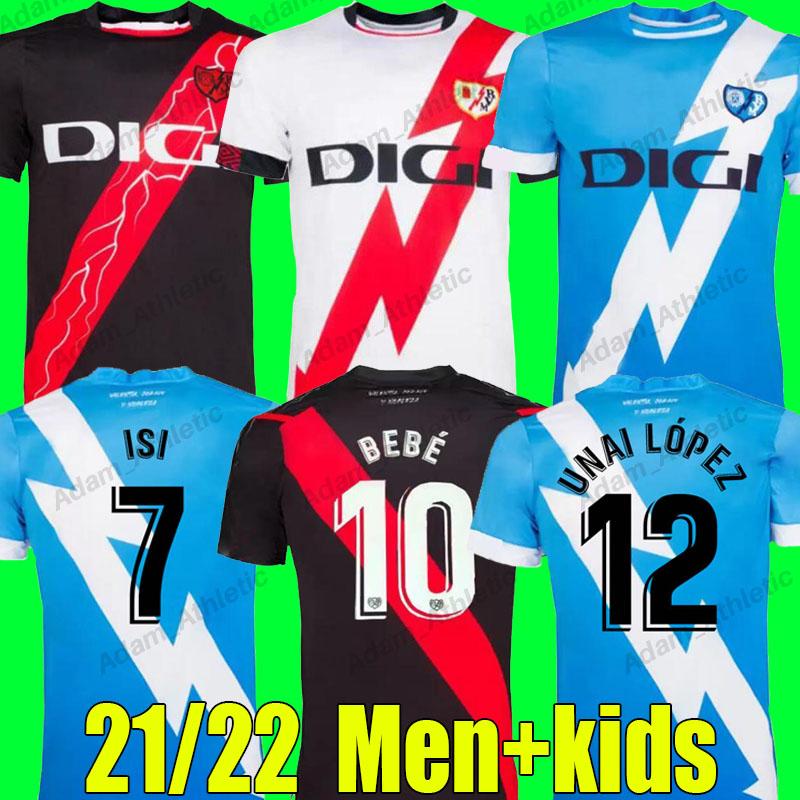 

Rayo Vallecano soccer jerseys 2021/22 BEBE UNAI LOPEZ FALCAO ISI football shirts RODRIGUES ALVARO TREJO ANDRES jersey SANTI C.V. NTEKA men kids kit Camiseta de Futbol, 21 22 third jersey