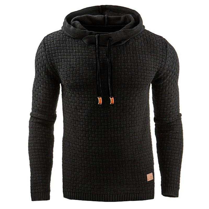 

Men's Sweaters Autumn Winter Sweater Men Fashion Hooded Mens Plus Size 5XL Casual Pullover Coat Solid Sweat Shirts, White;black