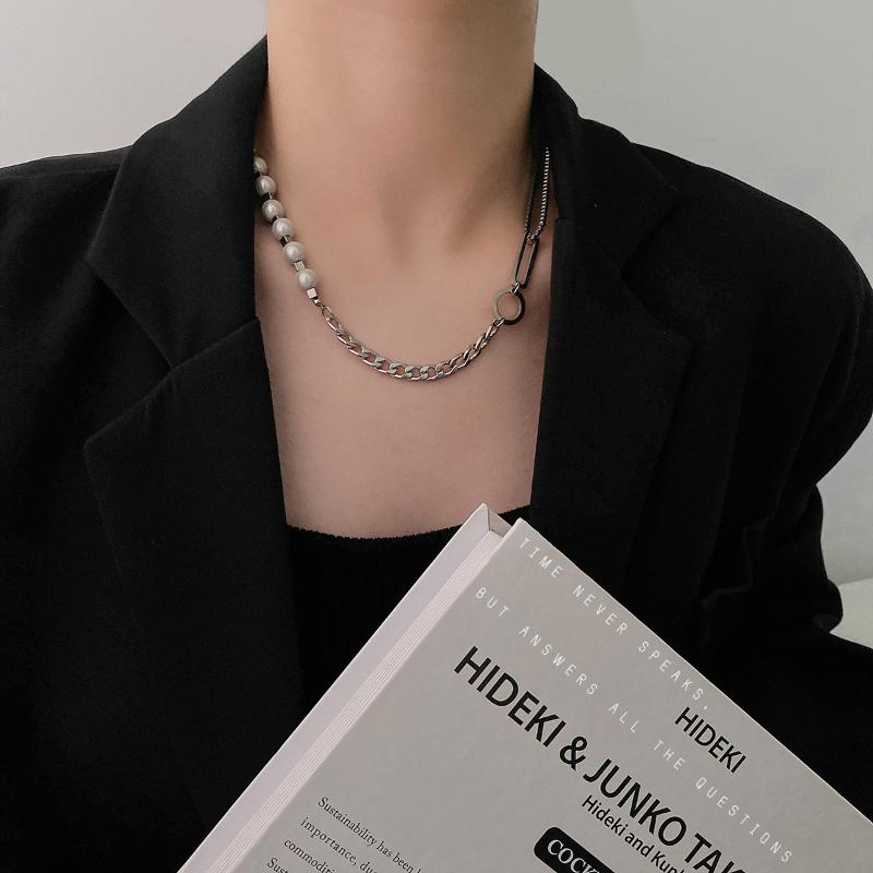 

Pendant Necklaces Pearl Necklace Female Clavicle Chain For Women Initial Choker Stainless Steel Jewelry