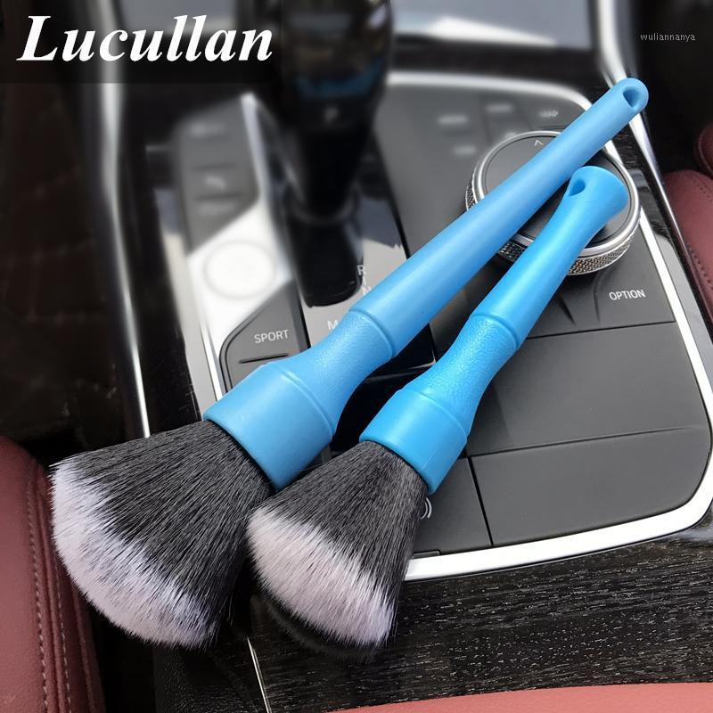 

Car Sponge Lucullan Blue Ultra-Soft Detailing Brush Super Dense Auto Interior Detail With Synthetic Bristles Dashboard Duster Bru