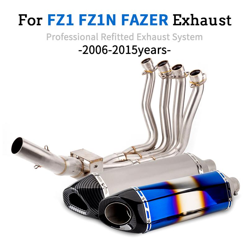 

Motorcycle modified exhaust pipe muffler FZ1 front section FAZER FZ1000 exhaust pipe 2006-2021 FZ1N with DB killer