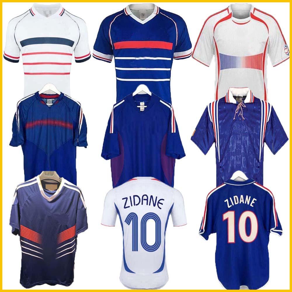 

1998 France Retro 2010 ZIDANE HENRY soccer jerseys 1996 2004 Football 1984 shirt Trezeguet 1982 finals 2006 Deschamps 2002 Pires Maillot de footbal, 2010 home