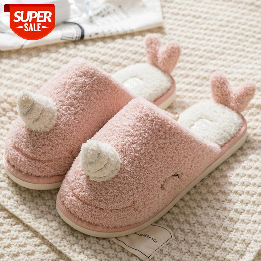 

Spring Cute Cartoon Women House Slippers Indoor 35-44 Big Size Couple Home Slipper Bedroom Non-slipper Unisex Family Slipper #dZ7d, Black