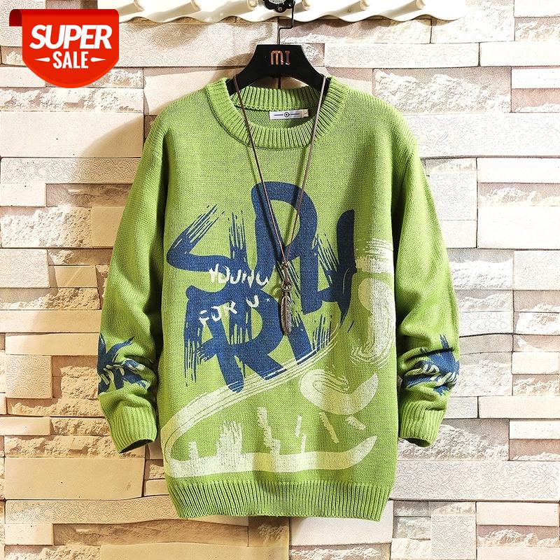 

2021 New Sweaters Men'S Black Blue Green Long Sleeves Autumn Winter Pullover Knitted O-Neck Plus OverSize 5XL #TL1H, White;black