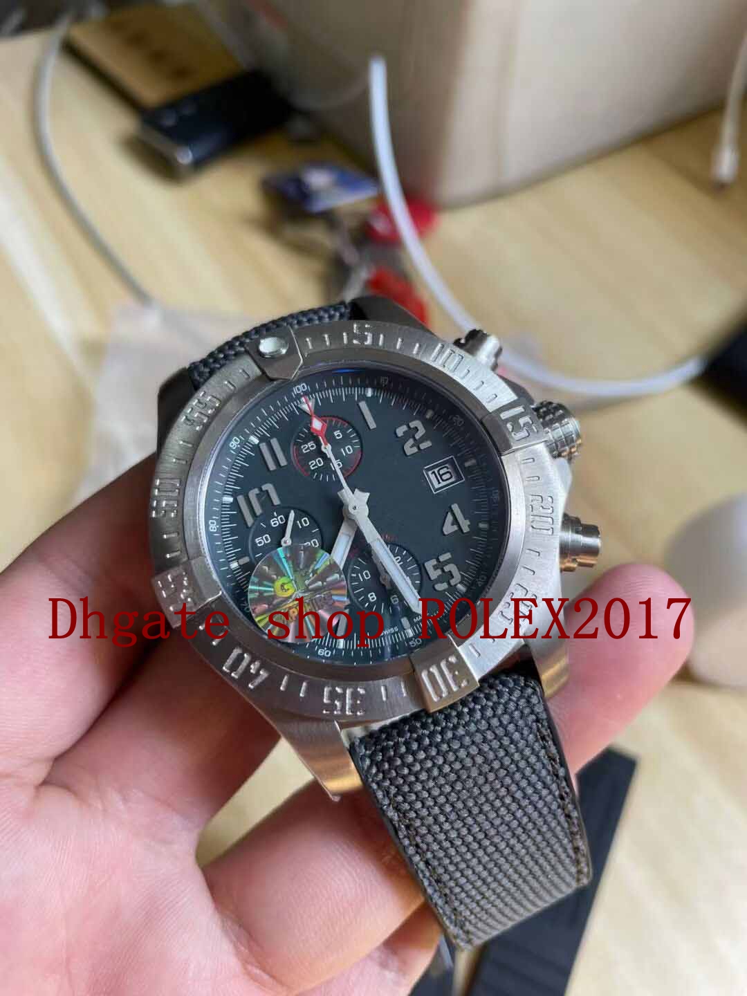 

Mens Super v3 GF Factory Best Quality ETA 7500 Top Edition Chronograph Titanium Edition Asia 7750 Valjoux Automatic Movement Sport Watches, Black