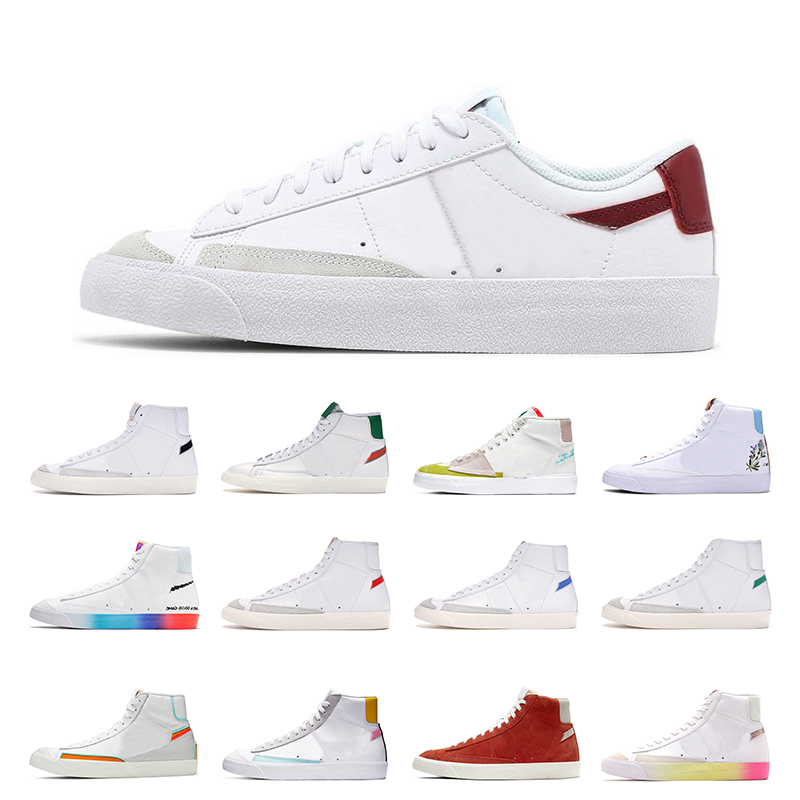 

top quality blazer mid 77 vintage mens shoes women White black Pine Green Snakeskin Habanero Red Kumquat Pack Aqua Indigo sport sneakers trainers outdoor, 24 black white