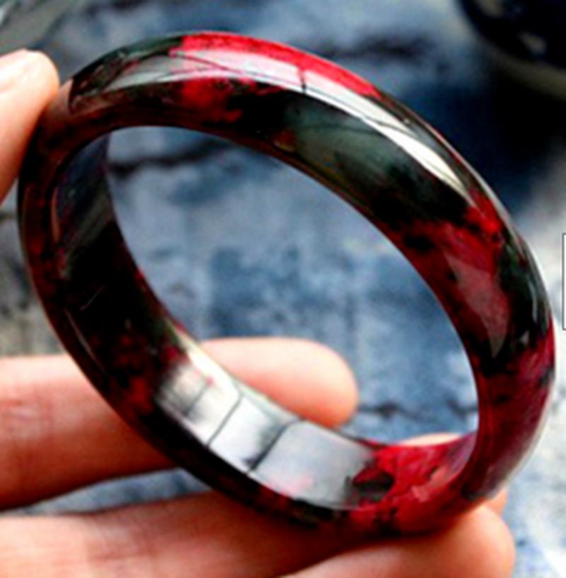 

Bangle Natural 54-62mm Beautiful Peach Blossom Hetian Jade 100% Hand Carved Bracelet