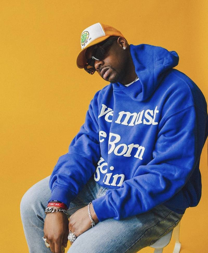 

2021 New Hoodies Ye Must Be Born Again Print Men Women High Quality Sweatshirts Kanye West Hoody Cpfm Pullovers Bwwu, Blue