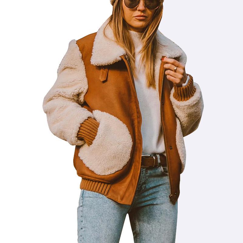 

Women' Fur & Faux Womens Coats Winter Coat 2021 Casual Leather Jacket Fashion Women Korean, As pic