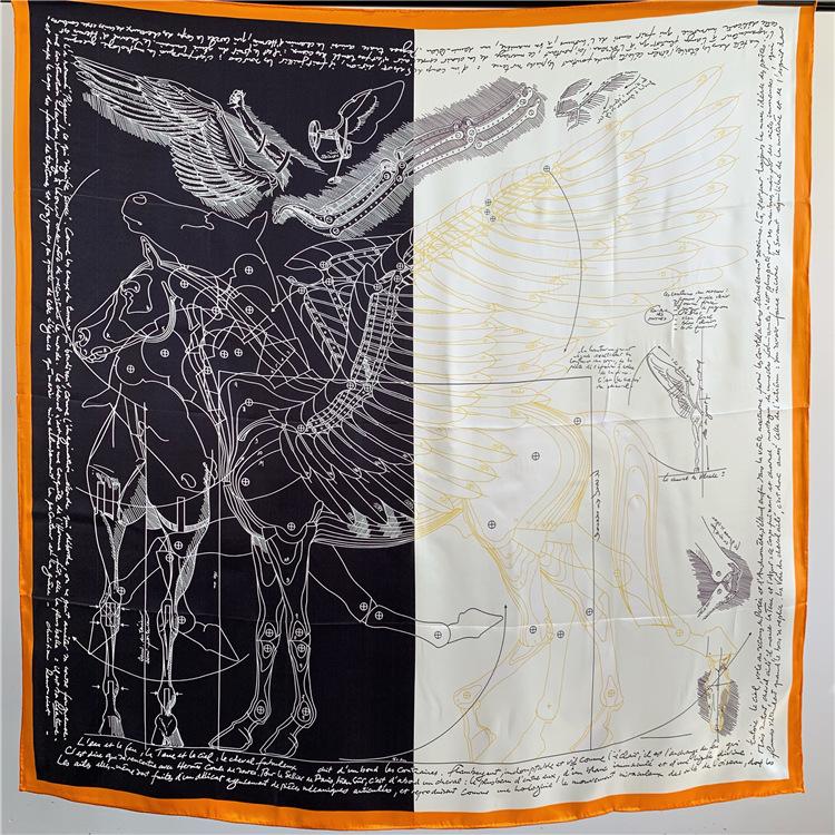 

Scarves Natural Mulberry Silk Scarf,Hand Rolled 100 Scarf,Luxury Scarf Women Designers Silk,Square 110cm