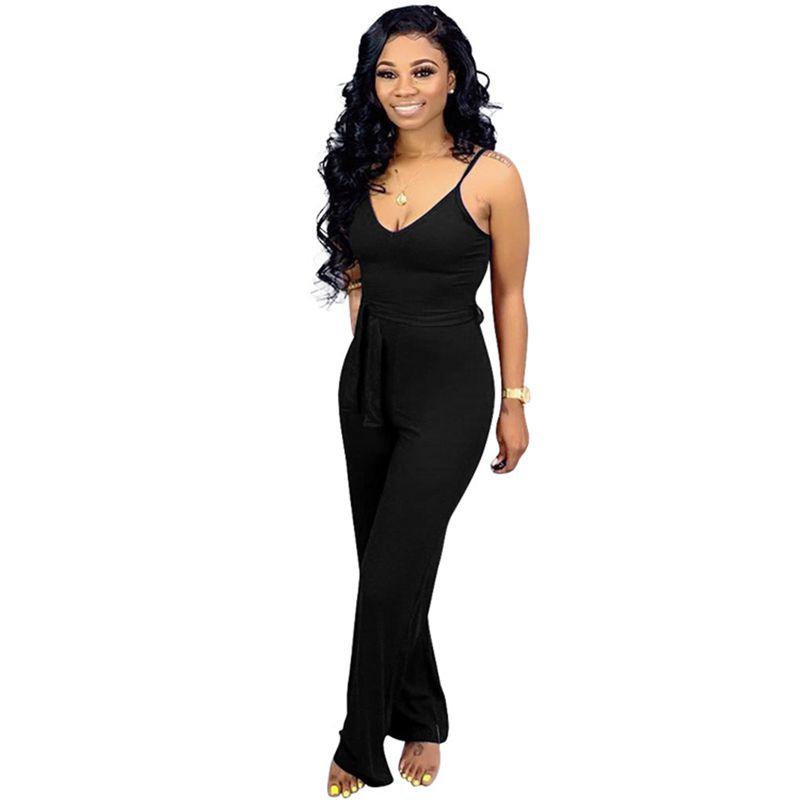 

Sexy Spaghetti Strap Jumpsuits Summer Sleeveless Cute Sweet Style Rompers Streetwear Wide Leg Long Pants Womens Overalls, Armygreen
