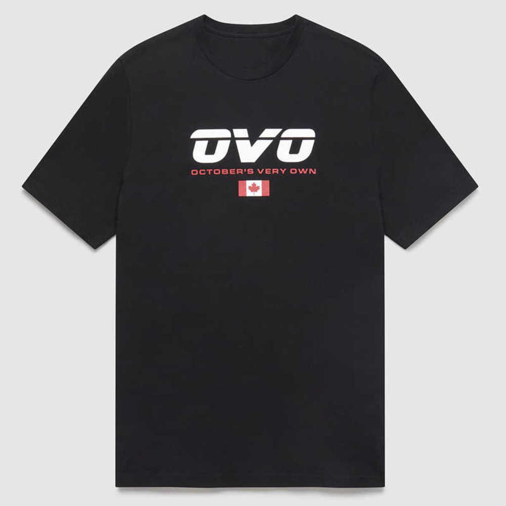 

Drake ovo Canadian flag spring summer short sleeve T-shirt rapper print hip hop couple, White