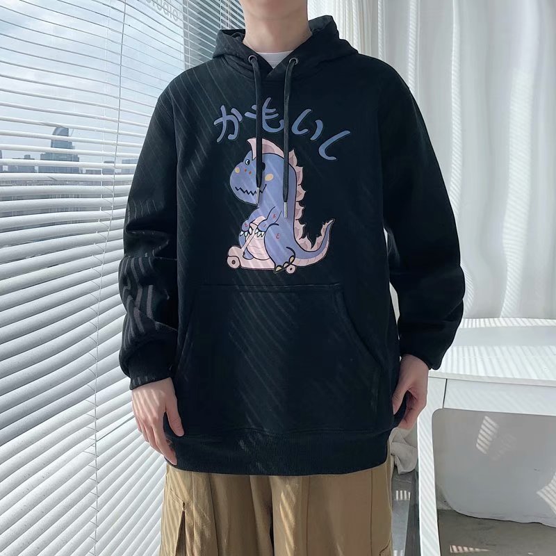 

2021 New Men Hoodie Monster Cartoon Pattern Harajuku Japanese Style Hip Hop Streetwear Oversize Sweatshirt Autumn Man Women Hoodies X7p3, White