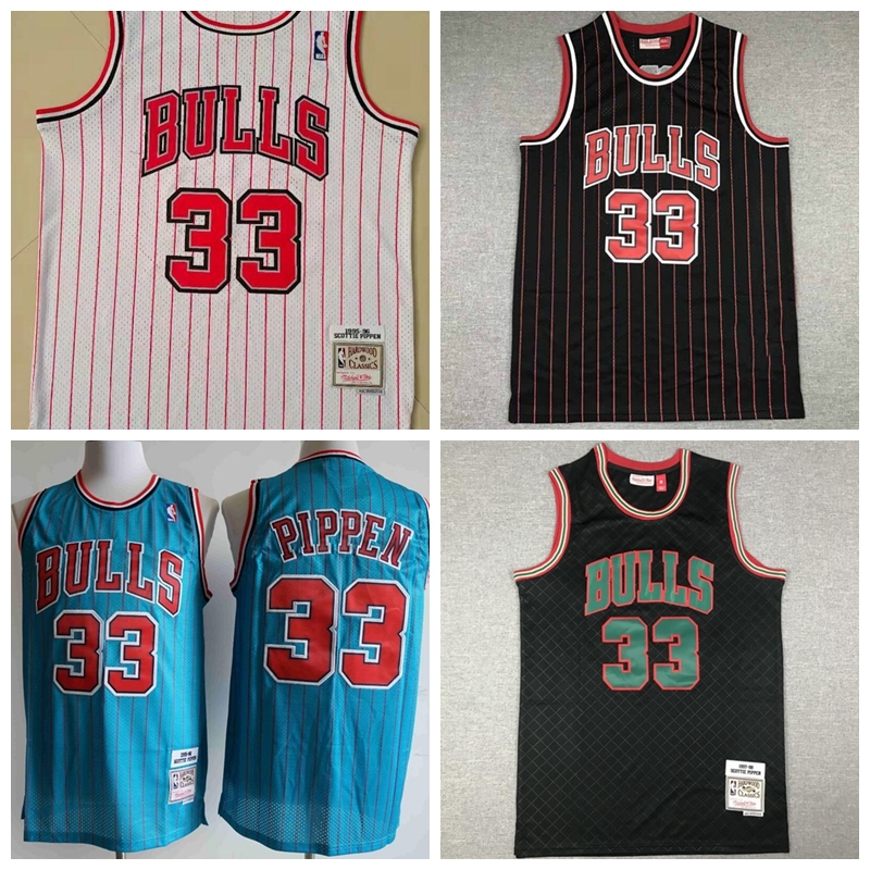 

Nba's basketball Jersey Chicago's Bulls's Scottie Pippen embroider jerseys., Black