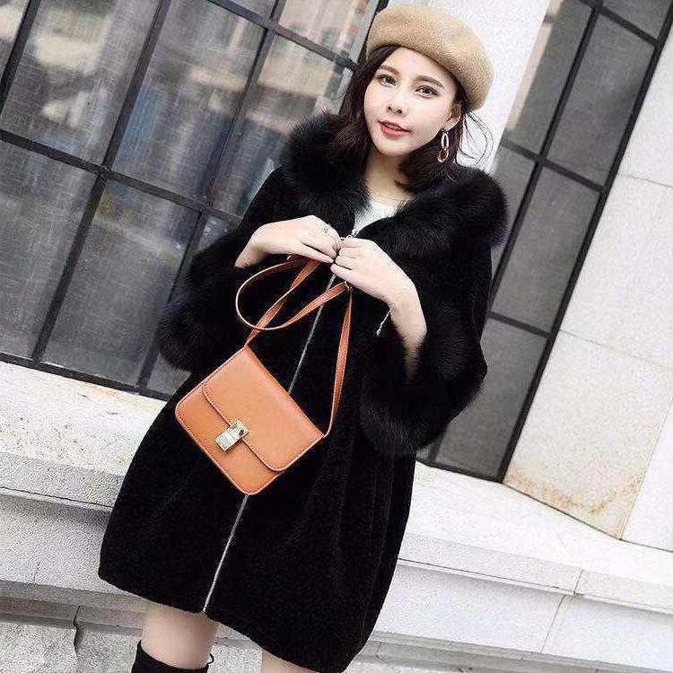 

Women's Fur & Faux Parka Women Coats Luxurious Large Collar Hooded Coat Warm Liner Parkas Long Winter Jacket Top Quality 2021 Style, Black
