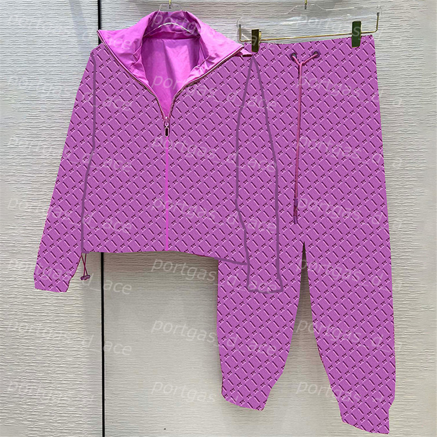 

Letter Printed Jacket Sweatpants Reversible Casual Hooded Jackets Coat Pants Set Fashion Womens Running Jogging Tracksuit Outerwear, Extra shipping
