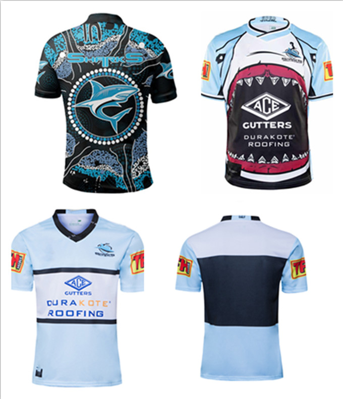 

2020 2021cronulla-sutherland fan version shark rugby jersey native rugby jersey nrl rugby league jersey mailot de rugby, australia, Black;gray