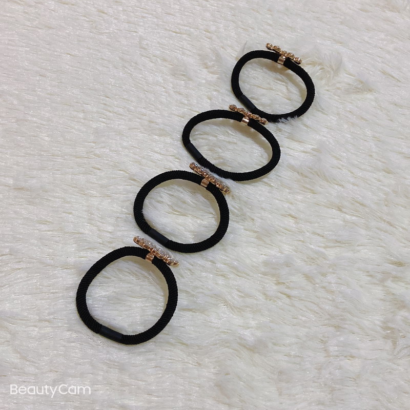 

Party gifts Classic fashion alloy rhinestones hair tie rubber band head rope hairpin for ladies collection delicate Items jewelry accessories