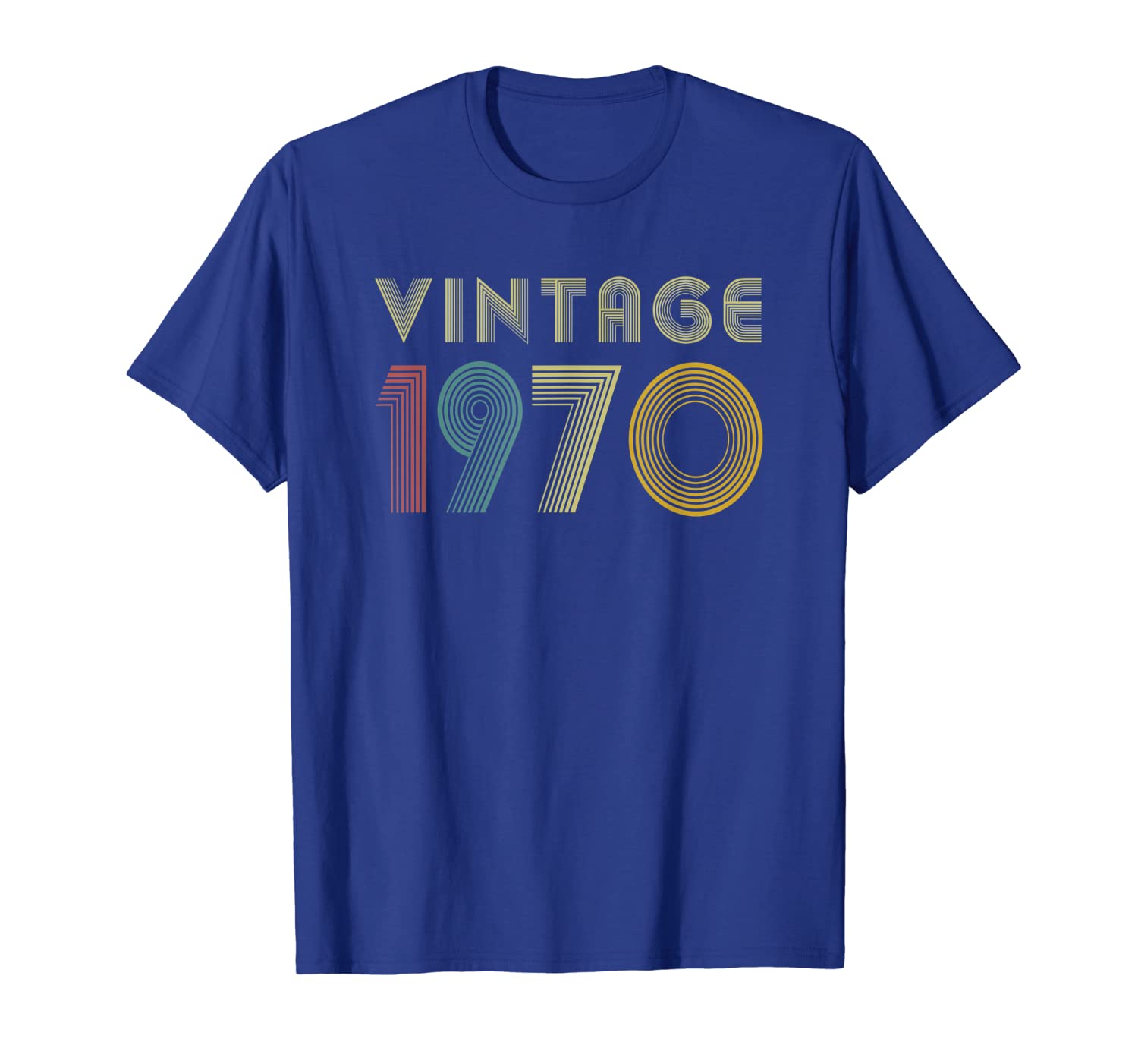 

49th Birthday Gift Idea Vintage 1970 T-Shirt Distressed, White;black