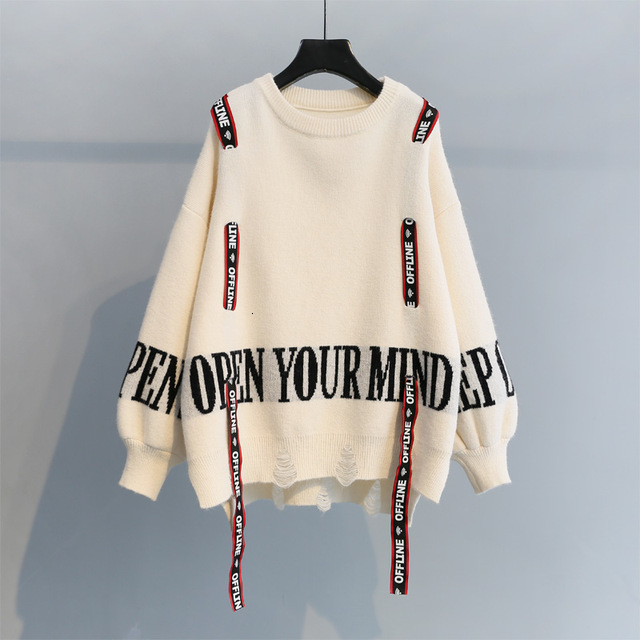

women's sweaters winter sweaters on the loose, print of women's sweaters, knitted or crocheted ribbon, ladies'sweater jumper, White;black
