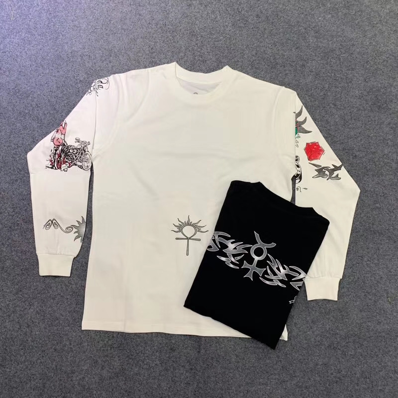

2021 New 19ss Latest Fall/winter Full Printing in Long Sleeve T-shirts Astroworld Men High Quality Streetwear Tees Iczm