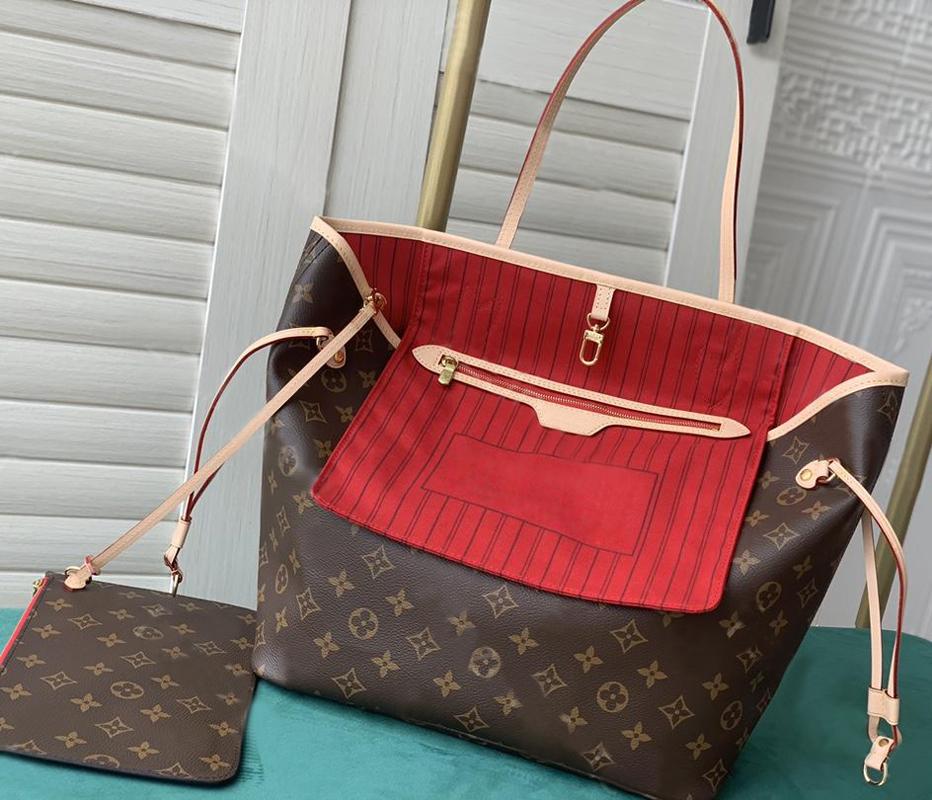

High Grade LVLOUISVITTON Quality Women Shopping bag Handbag shoulder purse date code serial number checker tote grid flower, Red;black