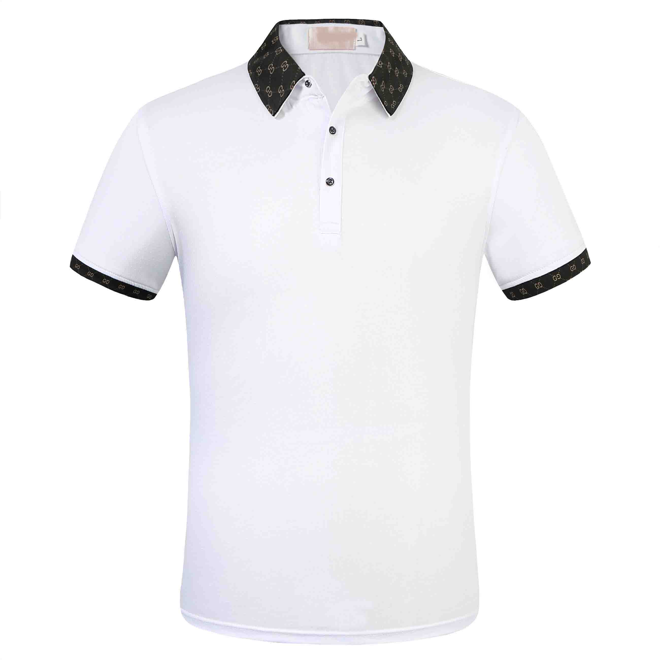 

2021ss Mens Stylist Polo Shirts Luxury Italy Men Clothes Short Sleeve Fashion Casual Men's Summer T Shirt Many colors are available Size -4XL, Khaki