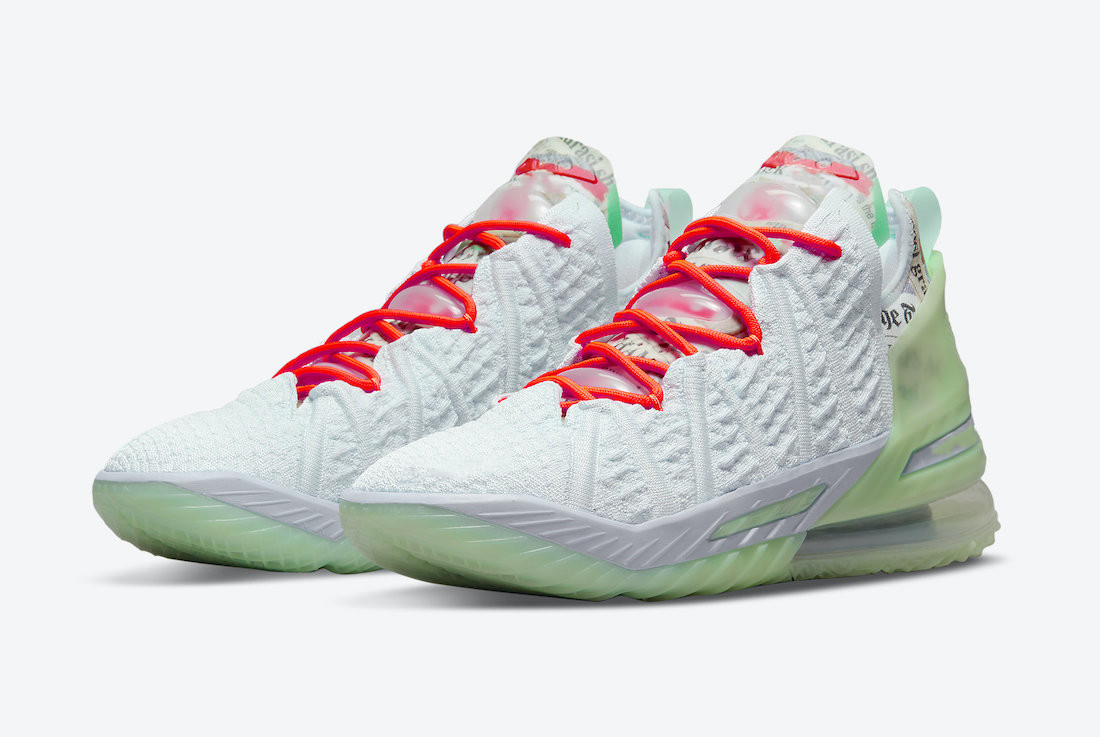 

LeBrons 18 Goat Vision Men Basketball Shoes With Box High Quality 18s Multi Color Sneakers Sport Shoe Trainners, Wht green