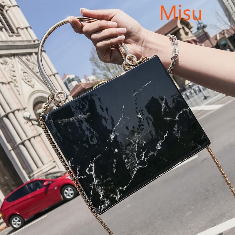 

fashion marble box women handbags designer chains shoulder crossbody bags luxury pu leather lady evening clutch bag female purse, Beige