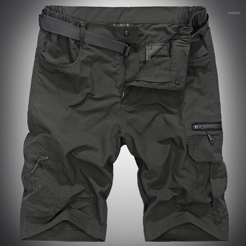 

Outdoor Shorts Men Quick Drying Hiking Urban Cargo Half Trouser Multi-pockets Bermuda Combat Hunting Fishing ShortM-5XL1, Khaki