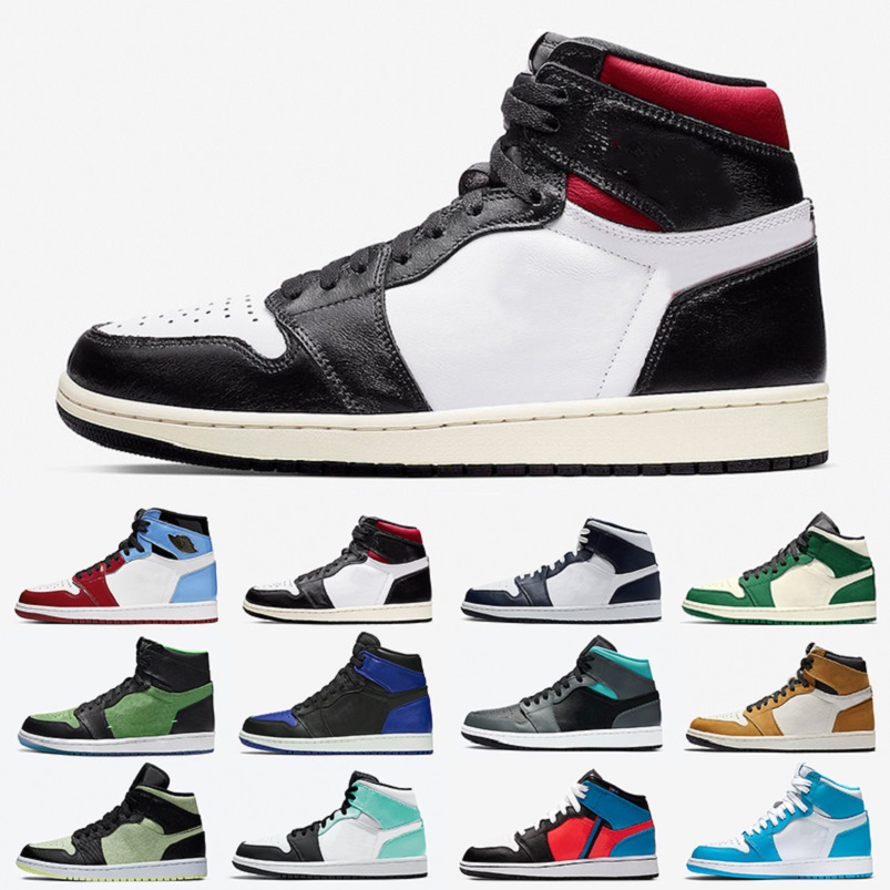 

Top Quality Gym Red jumpman 1 mens basketball shoes Bred Toe Banned Fearless Travis Scotts Chicago 1s men women trainers sports sneakers, Color#21