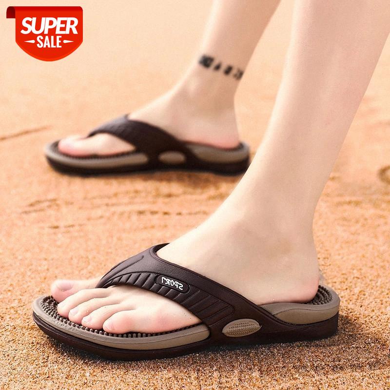 

Massage Flip-flops Summer Men Slippers Beach Sandals Comfortable Men Casual Shoes Fashion Flip Flops Hot Sell Footwear 2019 #S10J, Black