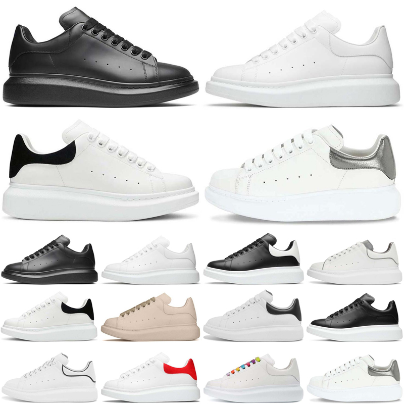 

discount men women designer casual shoes leather Suede platform sneakers Triple Black White Beige Lush Red Silver mens trainers sports shoe, #12 silver 36-45