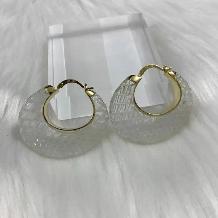 

2021 new Big Circle Korean style fashion net red S925 silver needle Earrings for women, Golden