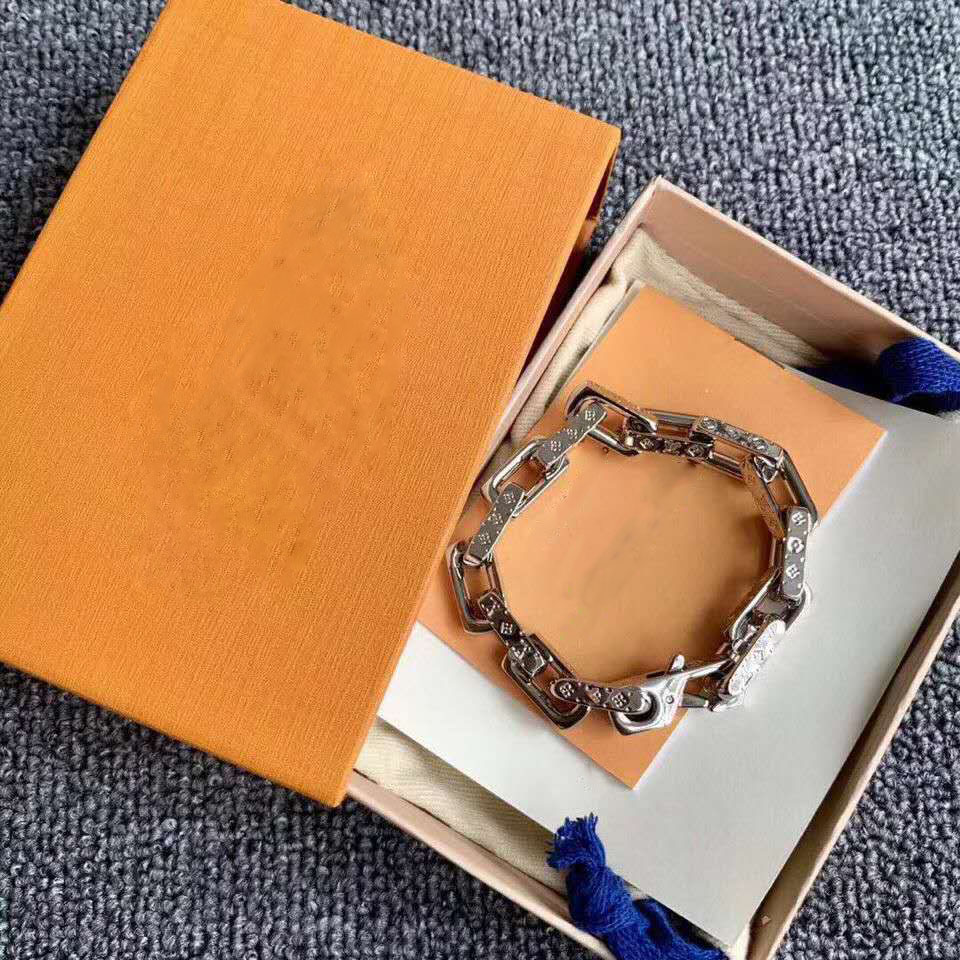 Style fashion Design Stainless Steel Bracelets for Men Woman Chain bracelet designers bangle jewelry gift 6 color With box-image-610576801