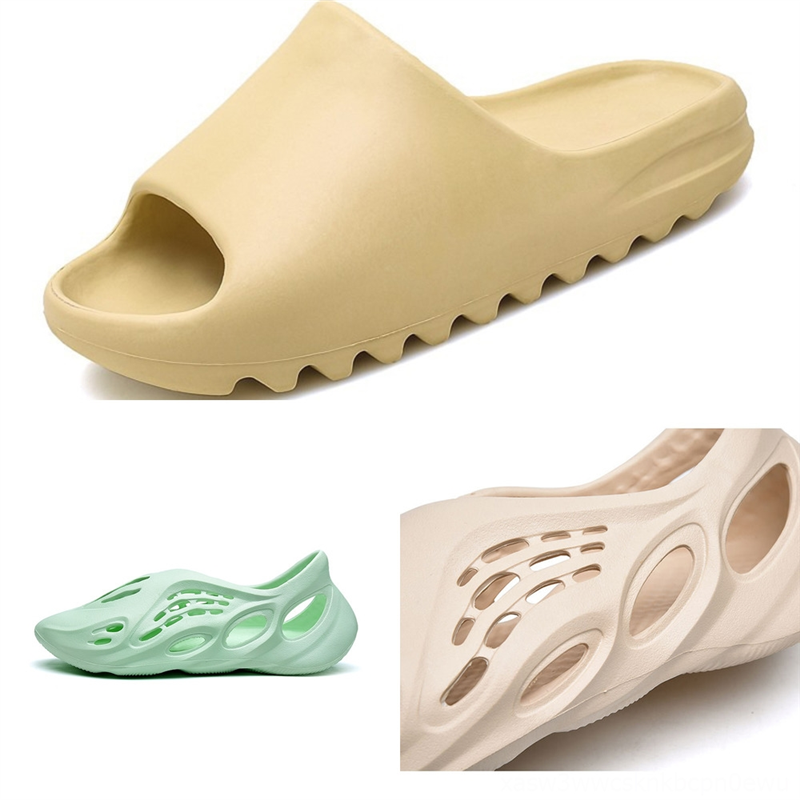 

pGl46 Womens Mens Sandals for Runner kanye men west Red White women shoes croc-like kanye west slipper runner slipper Foam Spring, Black;grey