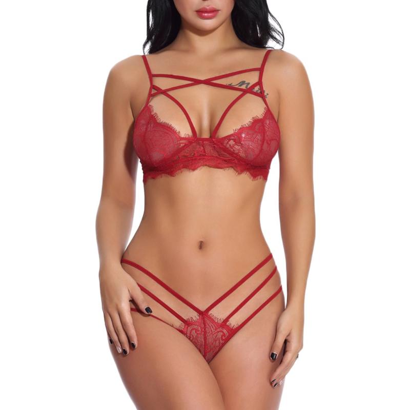 

Bras Sets Women Lace Sexy Lingerie Bandage Erotic Bra G String Underwear Porno Lenceria Mujer Temptation Langerie Micro Bikini, Blue