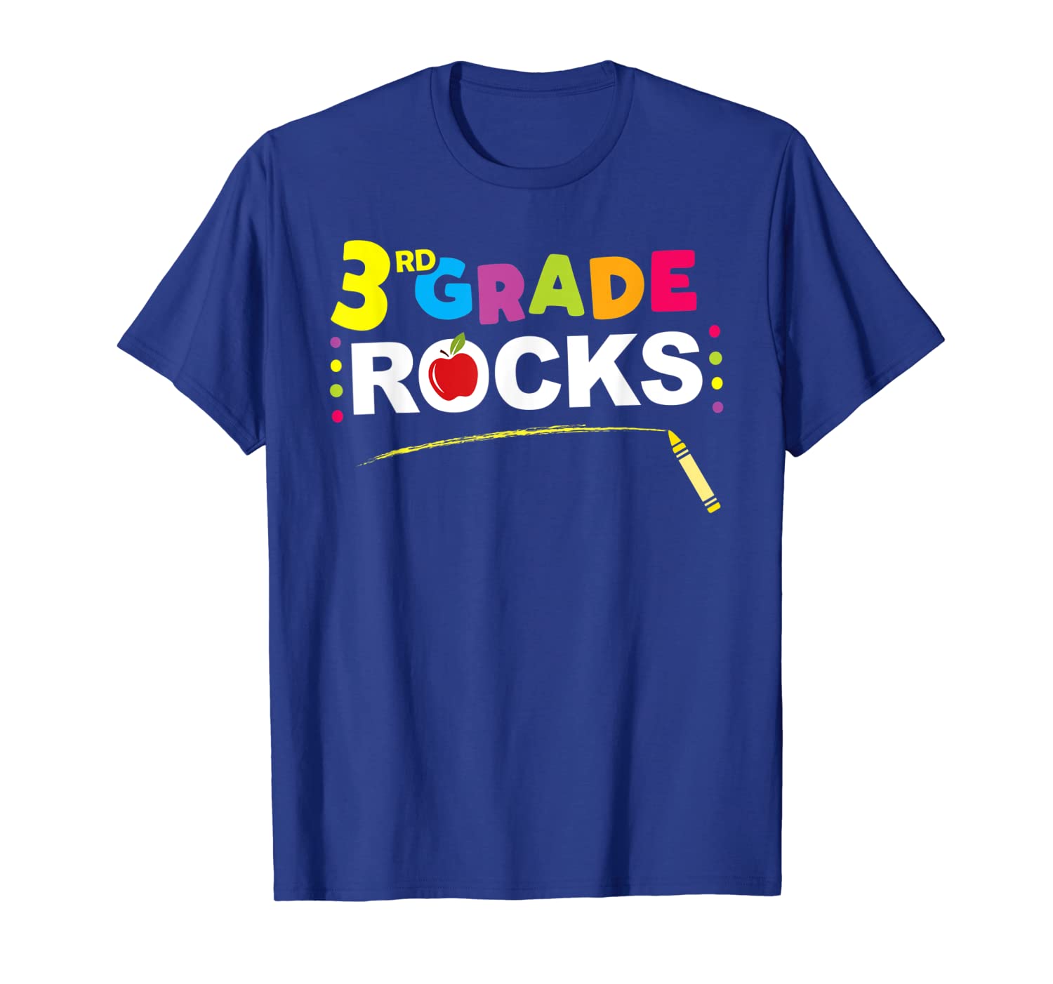 

3rd grade rocks t shirt third student teacher apparel, White;black