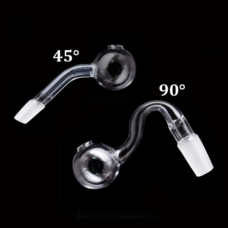 

Glass Oil Burner Pipes With 45 90 degree 10mm 14mm 18mm Male Female Joint Pyrex Glass Oil Burner Bubbler Smoking Water Hand Pipe cheapest