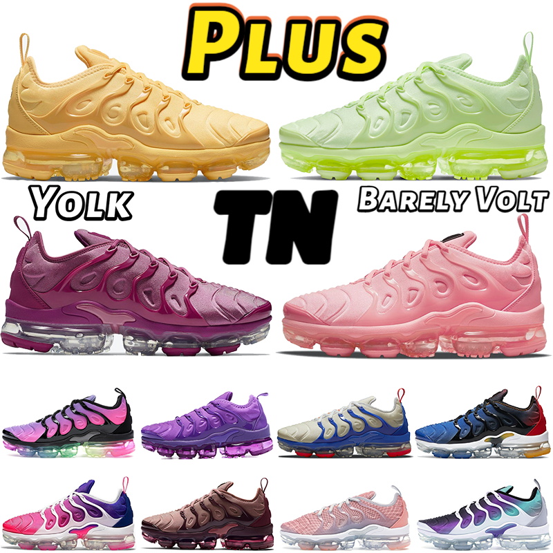 

Barely Volt Plus TN running shoes men women bubblegum Fire Berry Yolk Berry Grape Be True triple Purple Bleached Aqua Fresh sneakers, 25.barely volt