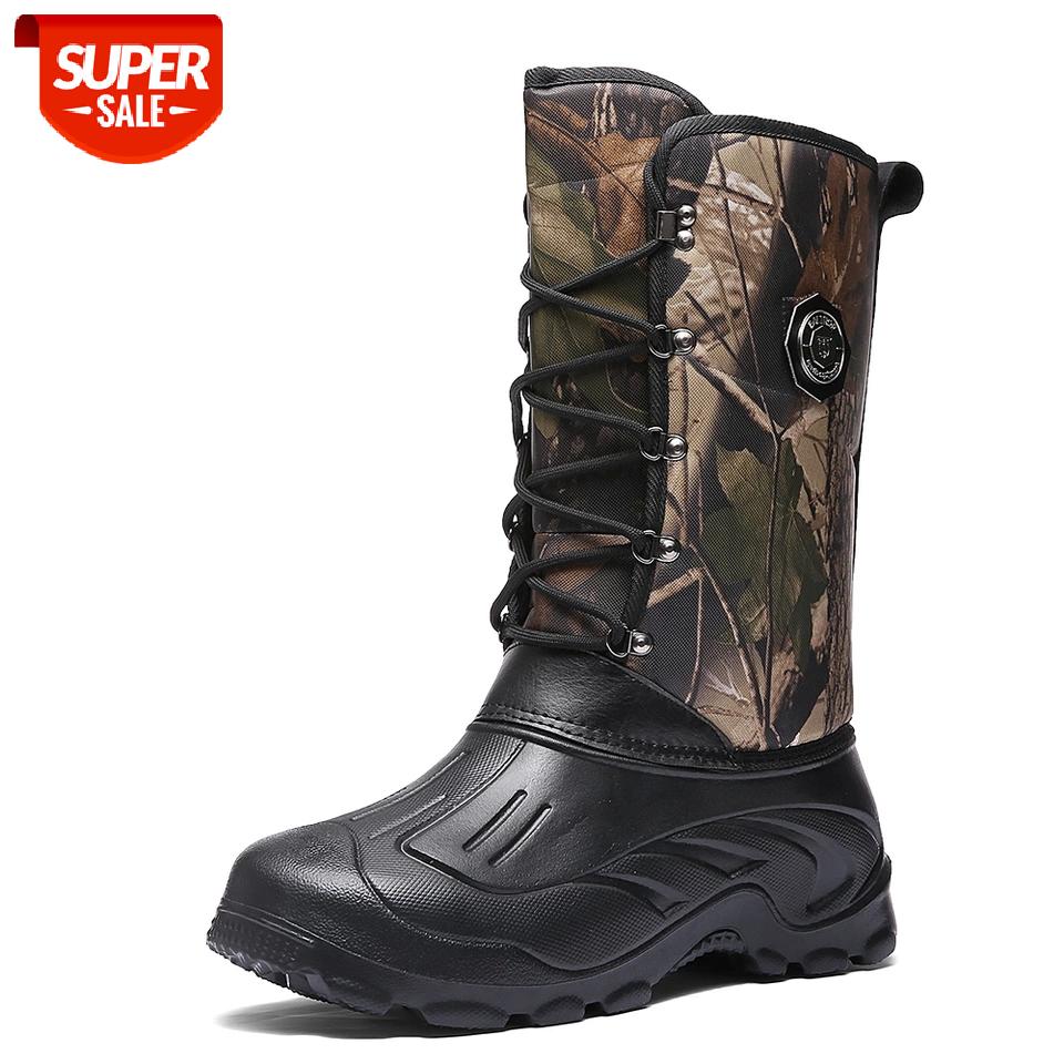 

Jumpmore Winter Hunting Boots Fisherman Shoes Warm Fur Cotton Shoes Snow Boots Outdoor Fishing Farm Work Size 40-46 #l10y