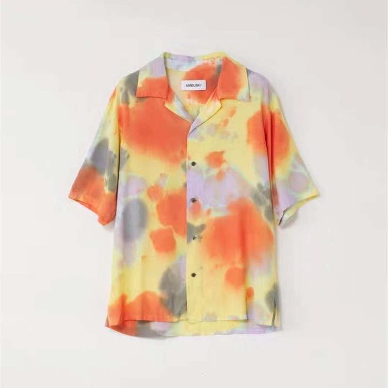 

2021 New Das Mulheres Dos Homens 1:1 Hip-hop De Alta Qualidade Gravata Tingimento Bordado Macio Camisas Da Emboscada Y9l5